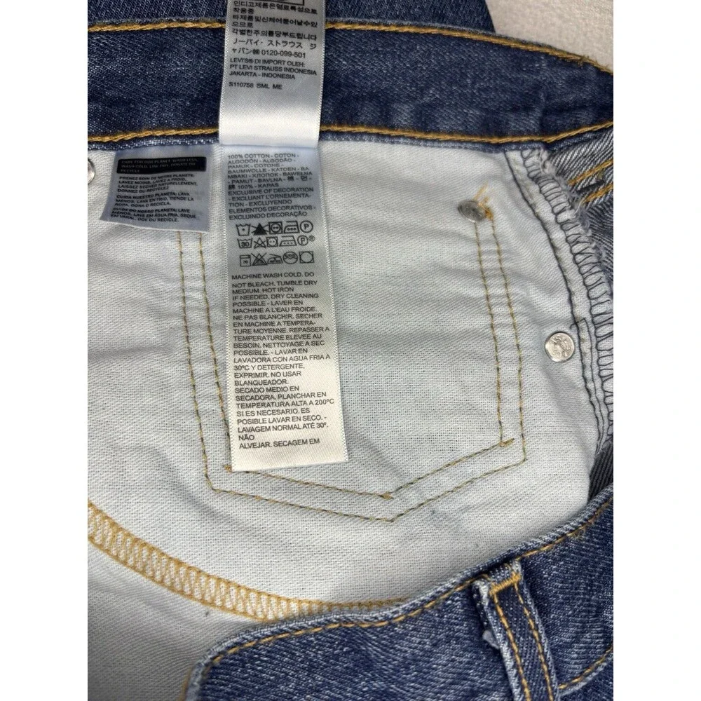 Levi's 505 Regular Fit Jeans Mens 42x32 Blue‎ Excellent Straight Leg Denim